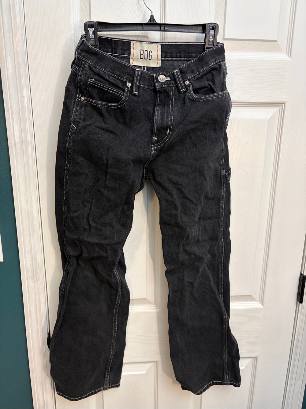 BDG Black Men's Bootcut Jeans with Contrast Stitching